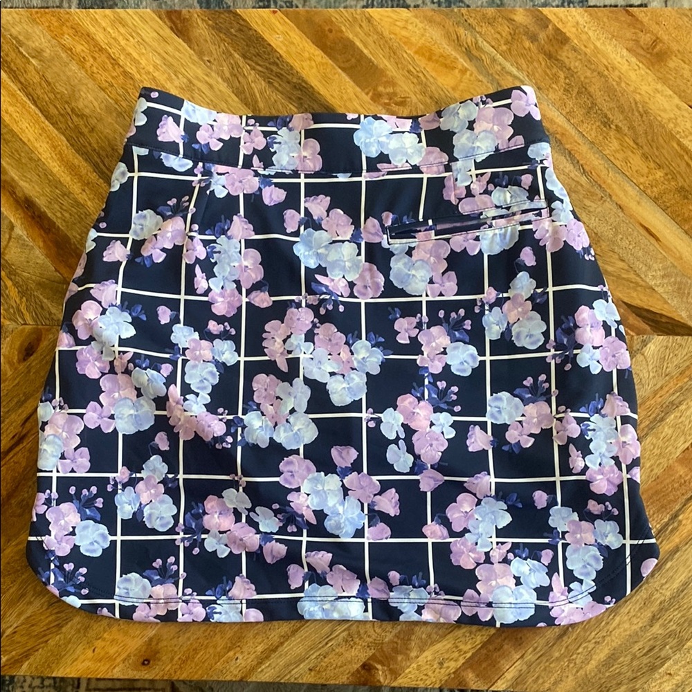 Peter Millar Navy Floral Skirt